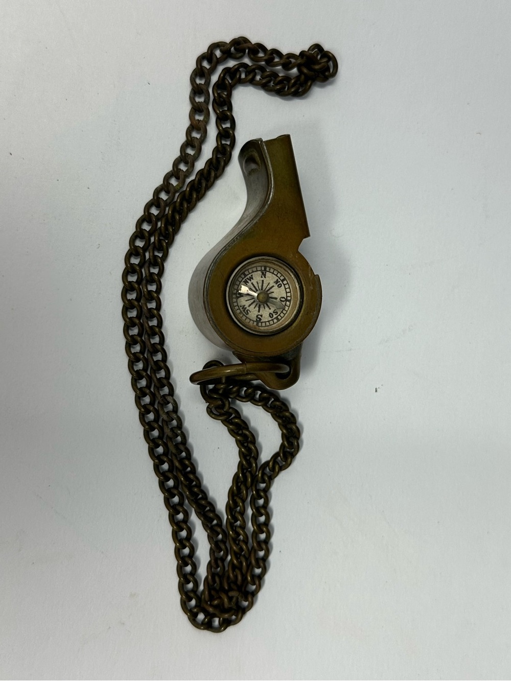 Vtg Original US Air Force Military Brass Survival Whistle for Pilot or Aircrew